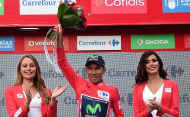 Nairo mantuvo la camiseta de líder por más de 10 etapas. Archivo