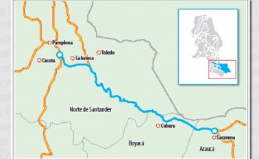 El corredor vial, con influencia en Norte de Santander, Boyacá y Arauca, tiene 150 kilómetros, pero solo se han mejorado 24. Lla inversión total es de $1.2 billones, pero según el vicepresidente Germán Vargas, solo hay $200 mil millones La Opinión