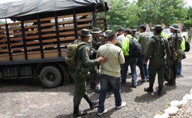 Fernando Aníbal Betancur Echeverry y Osney Alejandro Pérez Quintero fueron detenidos junto a un grupo de presuntos ‘rastrojos’ que delinquían en Puerto Santander y la frontera con Venezuela. Archivo La Opinión