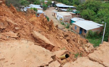 Así luce la falla geológica en Virgilio Barco. Luis Alfredo Estévez