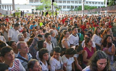 El encuentro masivo por la paz llevó a los dirigentes y congresistas de la U a afirmar que la victoria del Sí será contundente en esta región del país. Rodrigo Sandoval