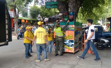 La jornada de control ambiental buscaba recuperar el espacio público y visual invadido por diferentes tipos de publicidad. Cortesía