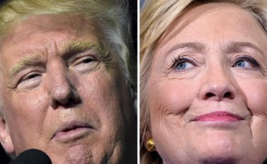 Donald Trump y Hilary Clinton se enfrentarán esta noche en un debate. AFP