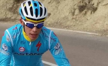 Miguel Ángel "Supermán" López, ciclista del equipo Astana. Archivo