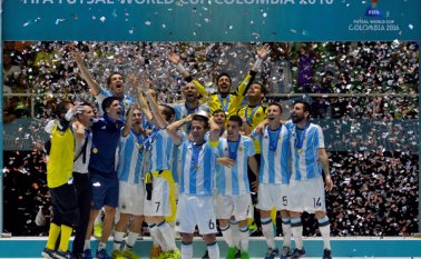 Argentina se corona campeón del Mundial de Fútsal. AFP