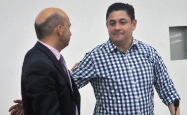 ’Don antonio’ (der.), al lado de su abogado Camilo Bocanegra. Cortesía El Heraldo