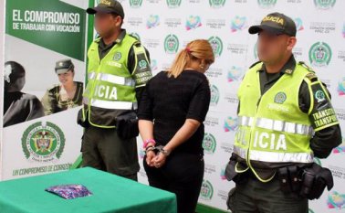 Fue capturada por la Policía con 308 gramos de heroína. Colprensa
