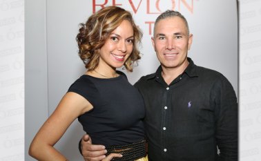 La actriz Luz Estrada y Mauricio Restrepo. Cortesía