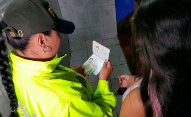 Los ciudadanos fueron dejados a disposición de Migración Colombia. Policía Nacional