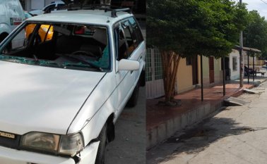 En este carro fue baleado Víctor Aparicio. El crimen ocurrió en la avenida 19 con calle 12A del barrio Cundinamarca. La Opinión