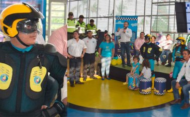 En las instalaciones de Unicentro se llevó a cabo el lanzamiento de la estrategia Patrulla Moviltrón, que busca fomentar entre los niños y jóvenes la cultura de la prevención en las vías para salvar vidas. Orlando Carvajal