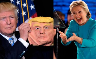 Los candidatos presidenciales cerraron este lunes una maratónica campaña. Donald Trump es un antipolítico que aspira a terminar este martes como presidente. Hillary Clinton tiene muchas posibilidades de convertirse en la primera presidenta de Estados Unidos. AP