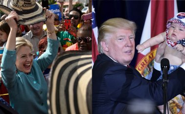 Este lunes, el promedio de los sondeos atribuye a Clinton una delantera de aproximadamente 2,7 puntos porcentuales en la carrera electoral. AFP