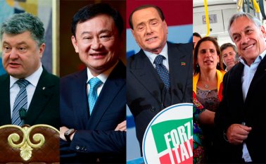 Petro Proshenko, presidente de Ucrania y Rey del Chocolate. Thaksin Shinawatra, multimillonario primer ministro tailandés. Silvio Berlusconi, potentado, corrupto y tres veces primer ministro de una Italia condescendiente y tolerante como pocos países europeos. Sebastián Piñera, multimillonario chileno, ahora expresidente de su país. Archivo