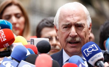 Pastrana intervino en el IV Foro Atlántico en la Casa de América de Madrid, dedicado al referéndum sobre los acuerdos de paz. Colprensa