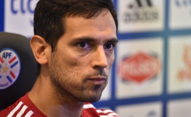 Roque Santa Cruz, jugador paraguayo. AFP
