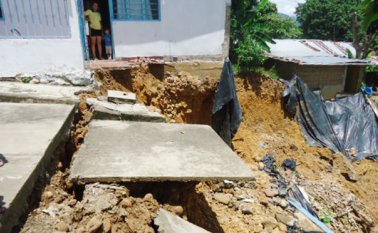 Así quedó el lugar devastado por las lluvias. Orlando Carvajal