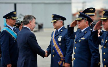Durante la conmemoración este sábado de los 97 años de la Fuerza Aérea Colombiana (FAC), Santos recordó la conversación telefónica con Trump. Colprensa