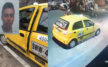 Cuando Parada iba en una motocicleta en compañía de otro hombre, el conductor del taxi abrió la puerta del vehículo sin percatarse que los motociclistas pasaban por el lugar a toda velocidad. Cortesía