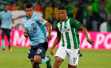 Atlético Nacional venció 2-1 al Atlético Junior en la ida de la final de la Copa Águila 2016.  Colprensa