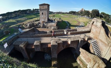 Así luce una parte del Circo Máximo de Roma. AFP