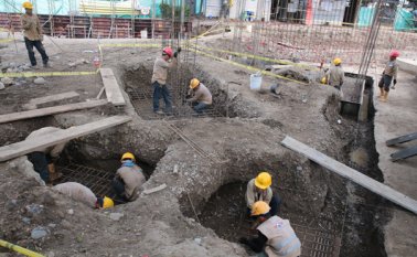 Así avanzan las obras para la construcción de una cafetería y baños dentro del parque Grancolombiano. César Obando