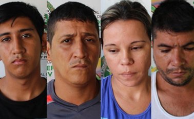 De izquierda a derecha: Sergio Alejandro Cárdenas Rey, Henry Rolando Cárdenas Rey (‘Urraca’), Andri Anyurt Hernández Pabón y Jorge Enrique Castellanos Fajardo. Cortesía