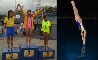 La nadadora cucuteña Daniela Valentina Obando Villacob, se destacó en al Nacional Interclubes de Clavados en Medellín, con una presea de oro y una de plata. Édgar Cusgüen
