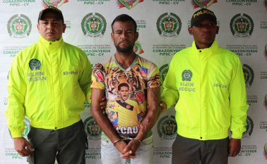 Uno de los capturados es Jorge William Escobar Ortiz, de 44 años, conocido como ‘El Paisa’. Policía Nacional