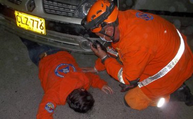 El ejercicio sirvió para que cada uno de los voluntarios se apropie de su rol cuando de atender emergencias se trata. Roberto Ospino