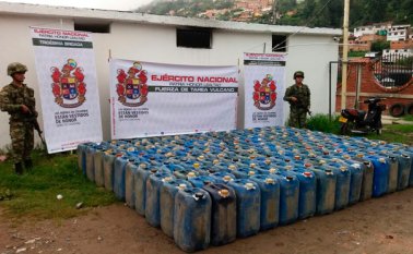 La afectación total de las acciones del Ejército contra las estructuras dedicadas al transporte, venta y comercialización de hidrocarburos de contrabando fue de 45.470.000 de pesos. Ejército Nacional