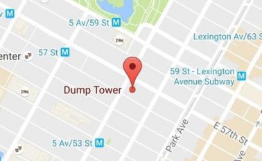 Esta captura de pantalla evidencia el cambio del nombre de la Torre Trump. Tomada de Internet
