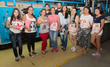 Los jóvenes conocieron los procedimientos que se usan para imprimir la edición diaria. Alfredo Estévez