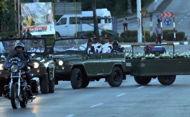 Fidel Castro, quien falleció el 25 de noviembre a los 90 años, fue enterrado junto al mausoleo del héroe independentista cubano José Martí. AFP