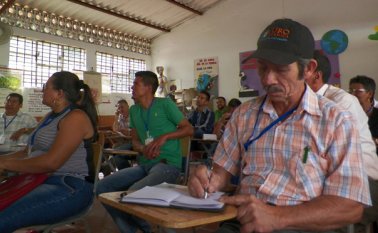 Presidentes de la acción comunal de Ocaña. Javier Sarabia