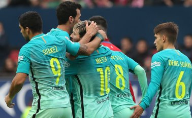 Barcelona derrotó al Osasuna. AFP