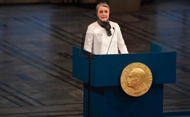 Berit Reiss-Andersen, miembro del Comité Nobel noruego . AFP
