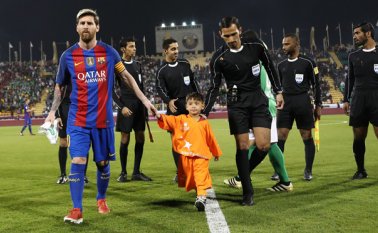 Murtaza Ahmadi finalmente conoció a su ídolo. AFP