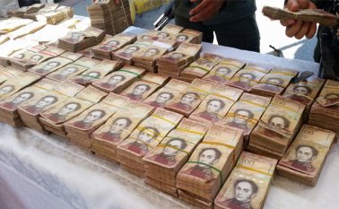 Bolívares decomisados. Eilyn Cardozo