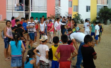 Durante 9 días los jóvenes misioneros y líderes comunales trabajarán en equipo en diferentes actividades con las familias de Los Estoraques. Cortesía
