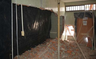 En el servicio de urgencias se está habilitando una sala de traumatología, obras en las que se están invirtiendo $20 millones. Javier Sarabia