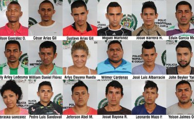 La Policía incautó nueve armas, entre ellas un fusil M-16, un AK 47 calibre 7.62; una subametralladora marca Ingram calibre 9 milímetros; dos pistolas marca Glock calibre 40 y cuatro revólveres de diferentes marcas; también, una granada de fragmentación, seis proveedores, más de 300 cartuchos y sustancias estupefacientes. Cortesía