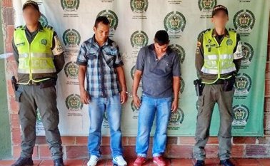 Los capturados y la marihuana quedaron a disposición de la Fiscalía. Cortesía