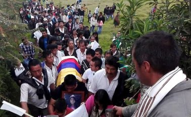 Sepelio de Yuliana Samboní en la vereda El Tambo, Bolívar, Cauca. Colprensa