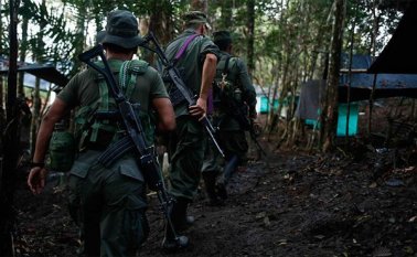 Las Farc con unos 5.800 miembros según sus propios cálculos, se preparan para dejar las armas y reinsertarse en la vida civil en zonas de concentración bajo supervisión de la ONU. AFP