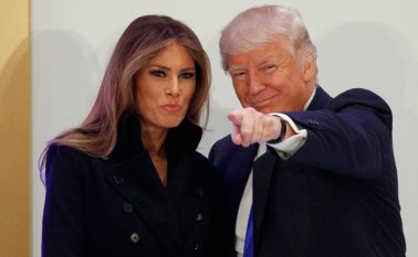 El presidente electo Donald Trump y su esposa Melania en el Leadership Luncheon (Almuerzo de Liderazgo), este jueves. AP