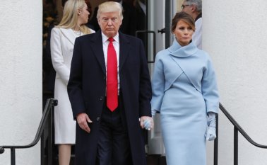 El presidente electo Donald Trump y su esposa, Melania Trump. AP