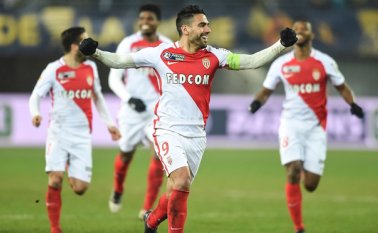 Radamel Falcao, delantero del Mónaco. AFP