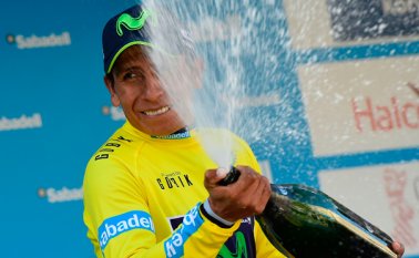 Quintana se alzó con la victoria en Valencia, después de la disputa de la última etapa entre Paterna y Valencia. AFP