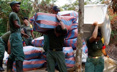 Desde el fin de semana, los guerrilleros del frente 33 de las Farc se concentran en la vereda Caño Indio, en Tibú. Mario Franco